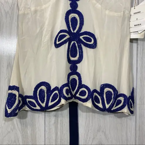 Tracy Reese NEW  Beaded Silk Sleeveless Tank Top size 2 NWT