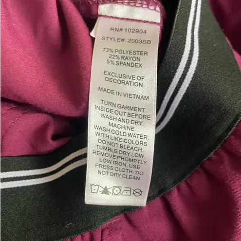 Beyond Scrubs Women Scrub Pants MP Maroon Medical Uniform Nurse Workwear Dental Red Size M