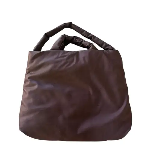 Kassl Editions Dark Chocolate Rubber Large pillow Tote Brown