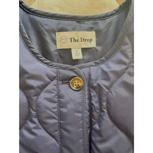 NWOT THE DROP James Loose Oversized Quilted Puffer Preppy Jacket Size M Blue Size M