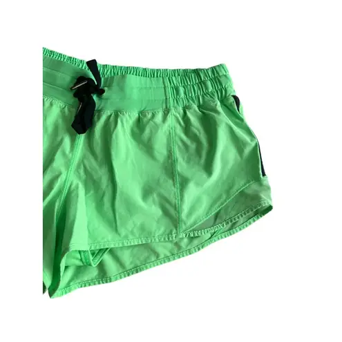 LULULEMON Neon Green Running Lined Workout Shorts Size 8