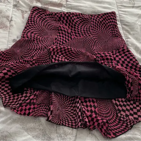 An’ge Paris dark pink & black geometric A