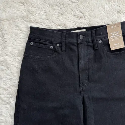 Madewell Jeans The Perfect Vintage Wide-Leg Black Rinse Wash 29 NWT New