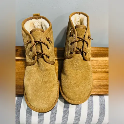 Aspen Suede Lace Up Ankle Bootie Boots Boot Slipper Size 9 Tan