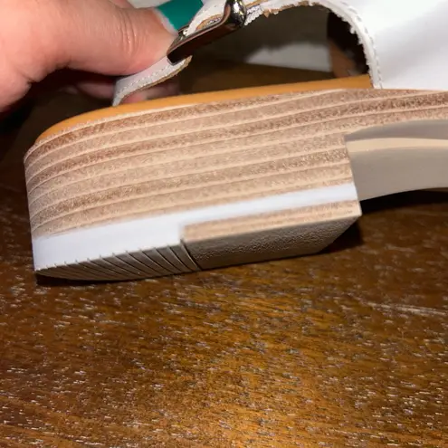 Paula Urban Bogota 9-654 Full Sling Back Block Heel Leather Sandal Shoes Size 40 (9-9.5)