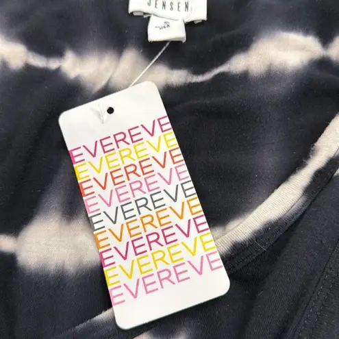 Evereve Peyton Jensen NWT Black Tie Dye V-Neck Tank Top Size Small