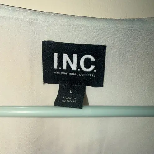 INC multicolor Boho peasant blouse Blue Size L