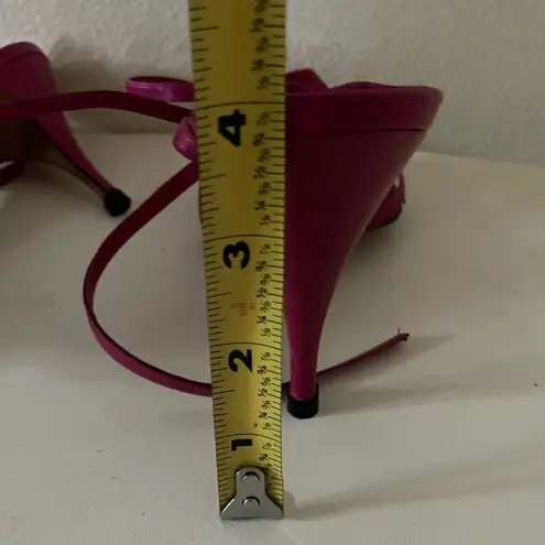 Vintage Beverly Feldman Sandals on Hight Heels Tied Laces Pink Size 7