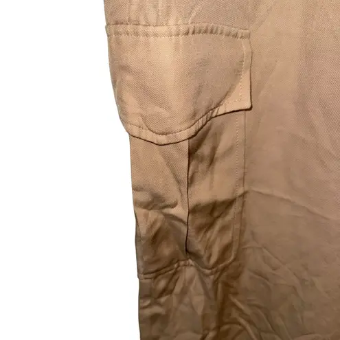 H:ours Shaye Paperbag Champagne Cargo Pants Drawstring Waist NWT Size XS