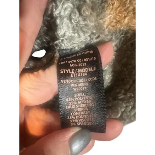 Ella Moss Black Faux Suede Leather Faux Fur Lined Zip Bomber Jacket Women Sz S