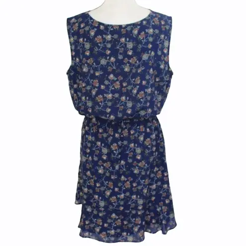 Cupcakes and Cashmere Trystan Navy Floral Dress Blue