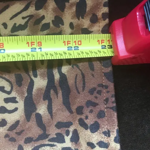 Joan Rivers Animal Print Browns And orange Square Gold Buttons Size 3 X