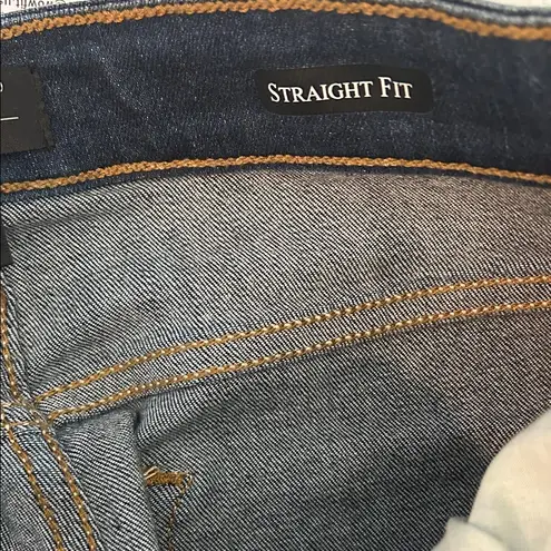 Judy Blue Dark Blue Distressed Straight Leg Jeans Womens Size 7/28 NWOT