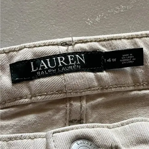 Ralph Lauren Womens Lauren  Beige High Rise Primere Straight Jeans  Retro Vtg 14