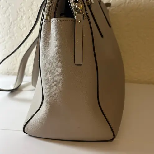 Kate Spade New York Tote Bag Taupe Cow Leather Shoulder Handbag Tan