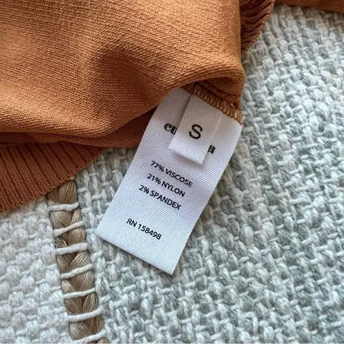 Cult Gaia Mustard Yellow Long Sleeves Wrap Around Pullover Sweater Women’s Small