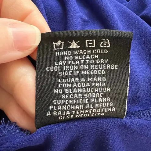 Morgan & Co Womens Formal Dress Halter Top Backless Maxi Prom Royal Blue Size 1