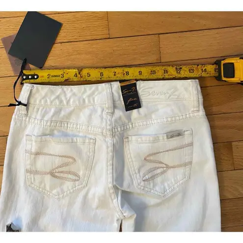 Seven7  women's jeans white flare size 25‎