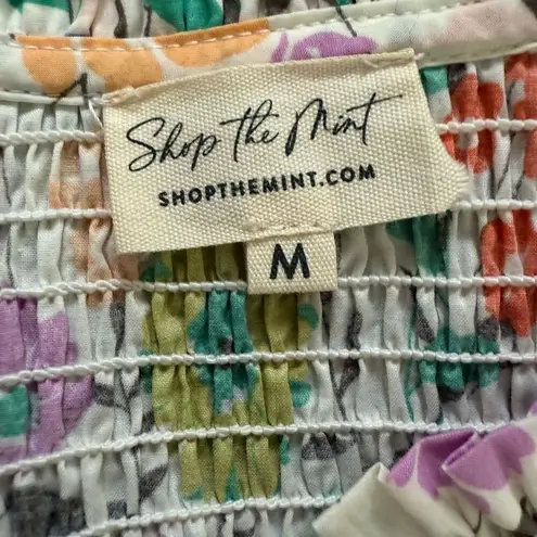 Shop The Mint Always Ready Cream White Floral Mini Dress M