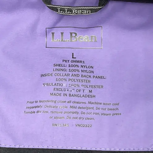L.L. Bean Women’s Rugged Ridge Ski Jacket Full Zip Primaloft Purple Petite L Size undefined