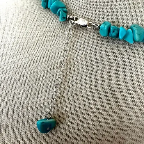 Sterling Silver Bail Necklace with Turquoise