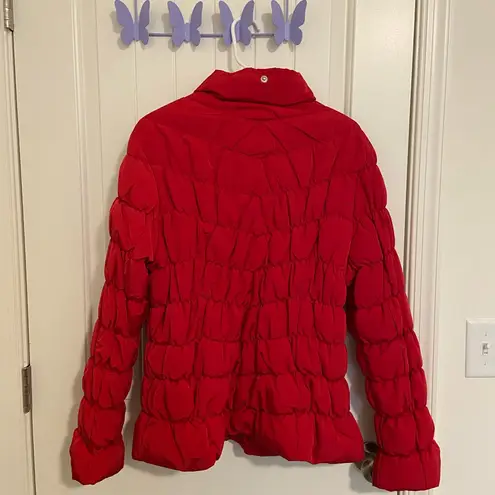 EUC INC International Concepts women’s red puffer zip winter coat jacket XL