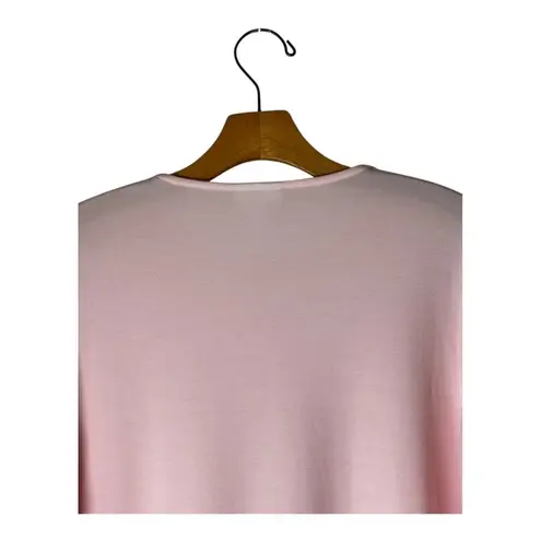 J Jill Pure Jill Shirt Women Medium Pink Luxe Tencel Asymmetric Hem Tunic Comfy