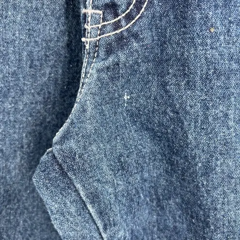 Vintage Seattle Blues Jeans Indigo Dye White Stitching High Waisted Size 3 Blue