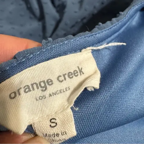 Orange Creek Women Homestead Dreamy Vintage Blue Ruffled Tiered Sundress Size S