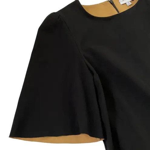 Lost + Wander Lost Wander Black Straight Short Sleeve Shoulder Padded Dress NWT