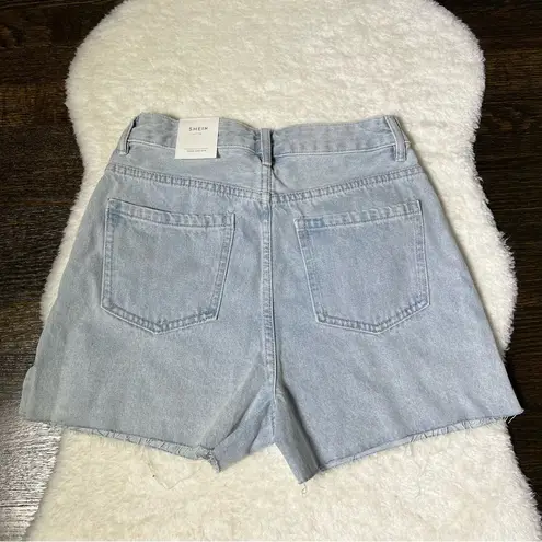 SheIn NWT  High Rise Light Wash Jean Shorts