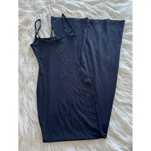 SKIMS Soft Lounge Petite Long Slip Dress Onyx Size XSP