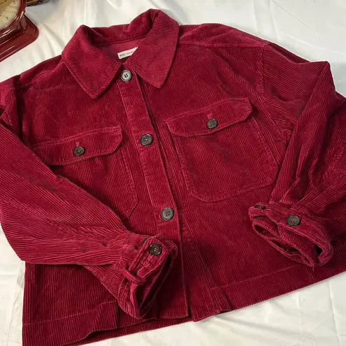 Avec Les Filles Shirt Corduroy Button Down long sleeve Raspberry Women’s Small