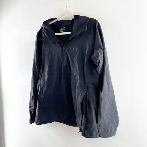 Arc'teryx Trino SL Long Sleeve 1/2 Zip Hooded Anorak Jacket Black Large