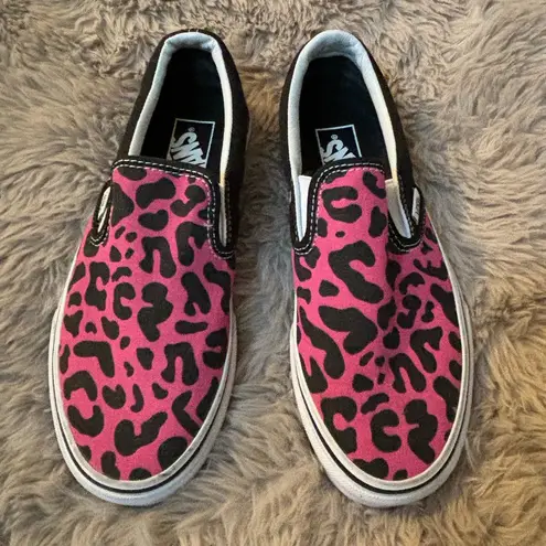 Vans  Pink and Black Leopard Print Sneakers 7 - Image 5