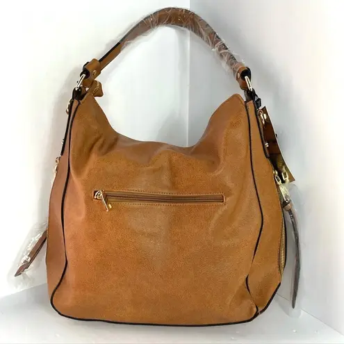 Realer Faux Brown Leather with Tassel Hobo Bags