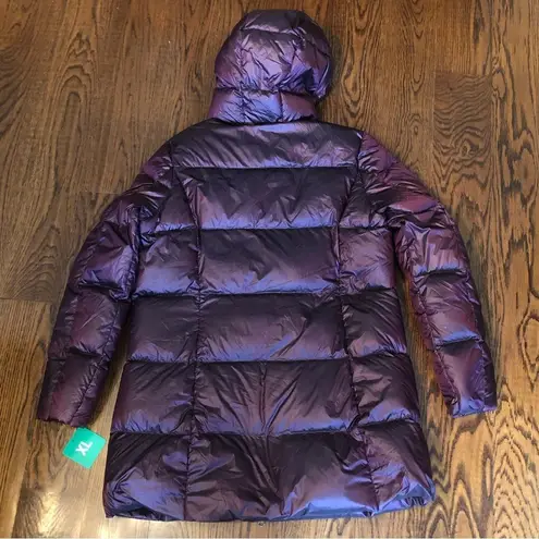 Eddie Bauer  Women's Burgundy LUNA PEAK Quilted Down Hooded Parka Size XL