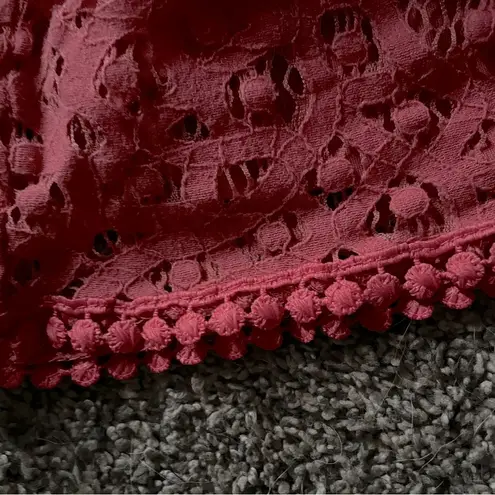 Just Be Woman’s shorts orange/peach crochet with lining elastic waist