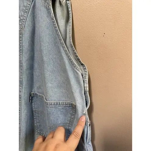 Levi's Vintage‎  Bib Womens Overalls Shorts Shortalls 90s Y2K Size XL Light Wash thumbnail 10