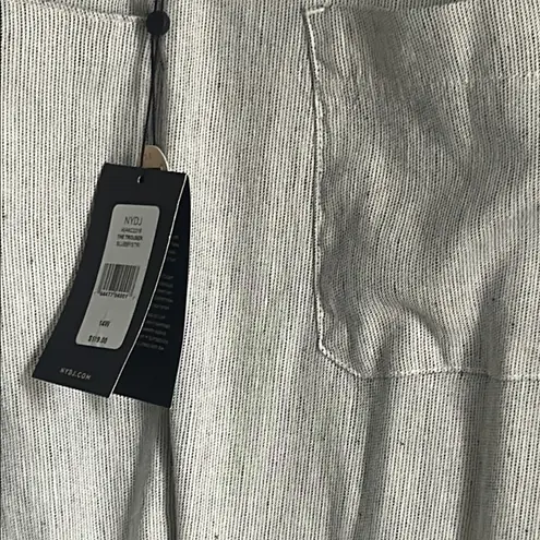 NYDJ New Women’s Linen Blend Slubby Striped Career Brunch Trouser Pants