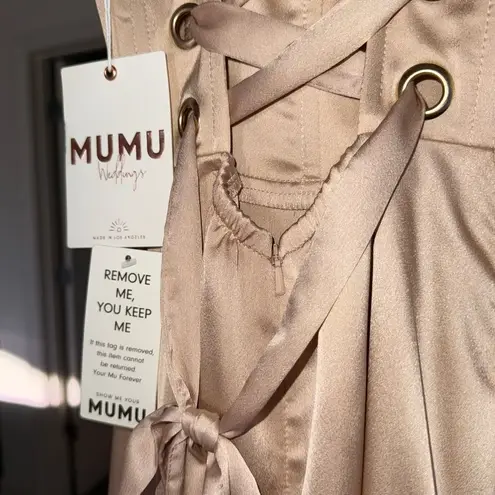 Show Me Your Mumu  Clarissa Corset Dress in Champagne Luxe  Satin