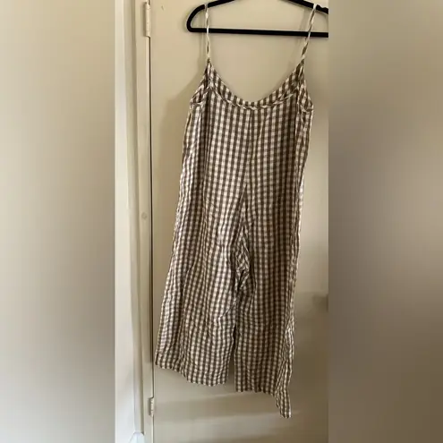 ALI GOLDEN JUMPER WITH PATCH POCKETS KHAKI GINGHAM Brown Size L