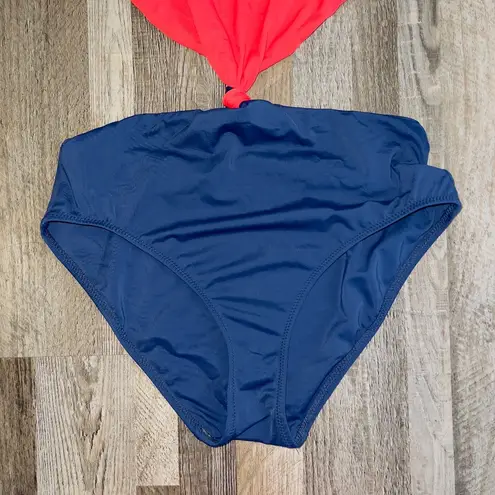 Solid & Striped Bailey Cut Out Red Blue One Piece Swimsuit size large
