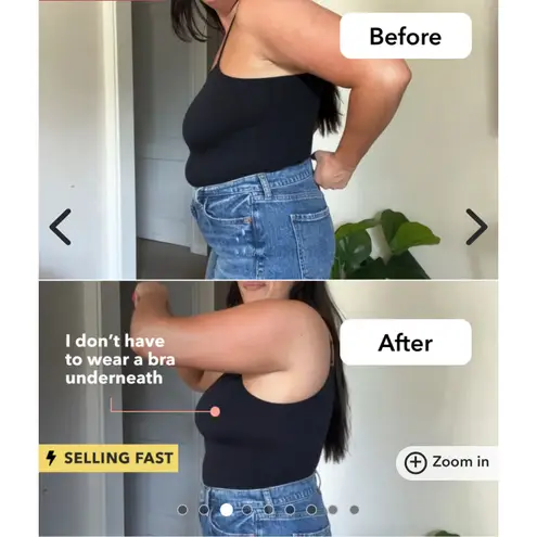 Shapermint Essentials All Day Every Day Scoop Neck Cami Black Size M