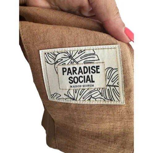 Scotch & Soda Raffia Town Paradise Social Belted Jacket Blazer Size Small