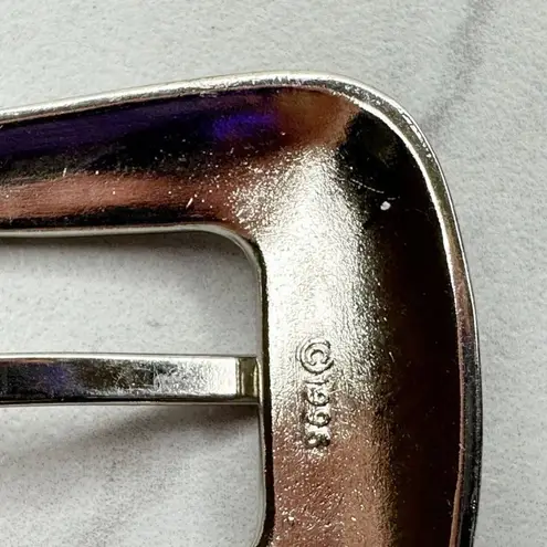 Vintage 1996 Silver Tone Simple Basic Belt Buckle