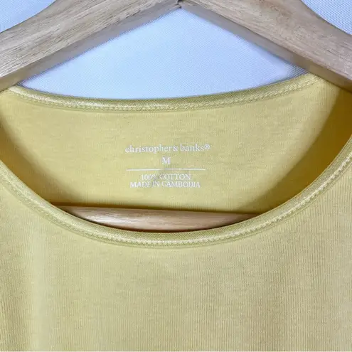 Christopher & Banks  Yellow Y2K Crewneck Short Sleeve T-Shirt M