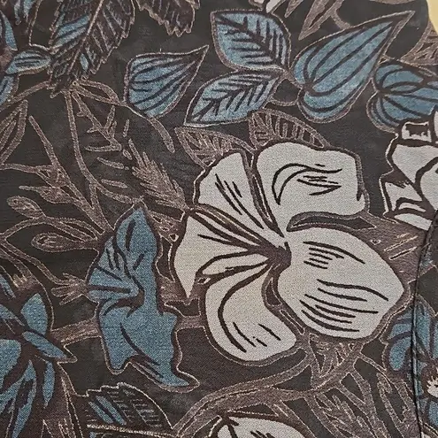 Chan Luu ππ Eloise Maxi Dress ~ Black & Blue Abstract Floral Print XS