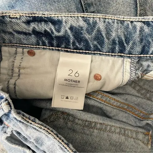 Mother Superior Denim The Swooner Rascal Ankle Signs & Symbols Jeans Blue Size 26