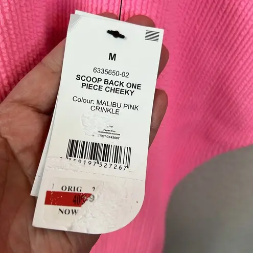 Cotton On Low Back Scoop Neck Pink One Piece Swimsuit Size M Size M